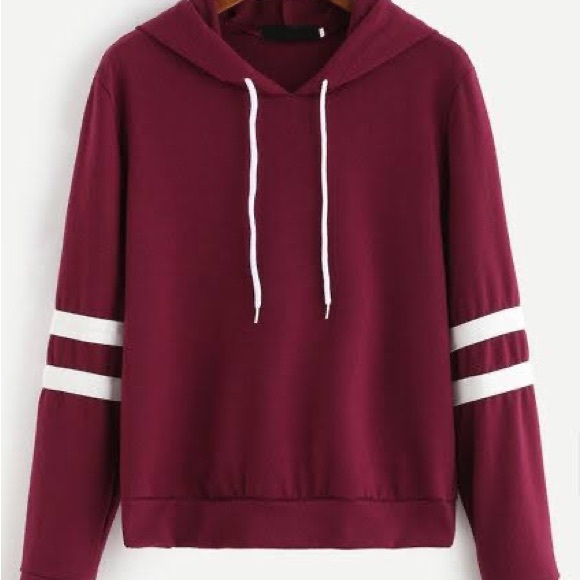 Forever 21 XXI Maroon Varsity Hoodie Sweatshirt Size S - Picture 3 of 6